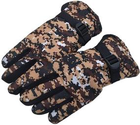 img 4 attached to Stay Warm and Dry with Maorrew Weather Waterproof Outdoor Mittens – Perfect Boys' Accessories for Cold Weather