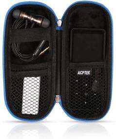 img 2 attached to 🎧 AGPTEK Carrying Case: Durable EVA Zipper Hard Case for Voice Recorders, MP3 Players, Earphones, and More