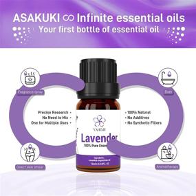 img 2 attached to 🌿 ASAKUKI Infinite Lavender Oil for Stress Relief - 100% Natural Therapeutic Grade Essential Oil for Diffuser, Home, Candle & Soap Making - 10ml, YAHIME Series