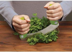 img 1 attached to Joseph Joseph Mezzaluna Folding Herb Chopper: Convenient Green Kitchen Essential