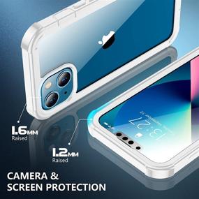 img 1 attached to 📱 Red2Fire Protective Case for iPhone 13 6.1 inch - Built-in Screen Protector, 360° Full Body Cover, Lightweight Slim Design - Shockproof Clear Phone Case (White)