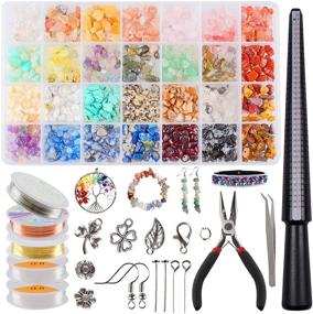 img 4 attached to 💎 WENYU Ring Making Kit - 1667pcs Crystal Beads in 28 Vibrant Colors with Ring Sizer Tools, Jewelry Wire, and Pliers for DIY Bracelets, Necklaces, Earrings - Crystal Jewelry Making Kit