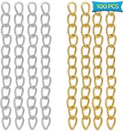 🔗 100pcs 50mm x 4mm extender chains tail chain removable extension chain – ideal for diy jewelry making of necklaces, bracelets, anklets, and key chains in gold and silver logo