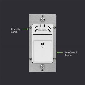 img 3 attached to 🔆 TOPGREENER TDHS5-N Humidity Sensor Switch: Automated Control for Bathroom Fan, Adjustable Timing, UL Listed - White