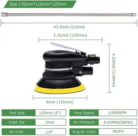 img 2 attached to 🔧 DFESKAH Пневматическая орбитальная шлифовальная машина для улучшенной оптимизации поиска (SEO).