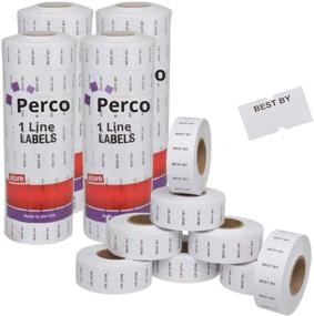 img 4 attached to 🏷️ Perco Best By 1 Line Labels - 4 Sleeve Pack