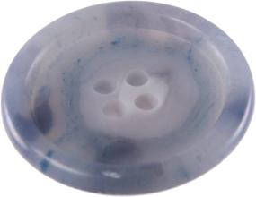 img 1 attached to 🧵 Mibo Urea Resin Sewing Button, 4-Hole, Classic Round Shape, Pack of 6 (40L, 1 Inch, Light Blue)