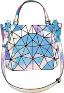 👜 hartlermoon geometric luminous holographic reflective women's handbags & wallets: dazzling totes for modern fashionistas logo