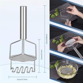 img 3 attached to 🥔 Stainless Steel Potato Masher and Ricer - Premium Heavy-Duty Dual-Press for Potatoes, Baby Food, Fruits, Vegetables, and Baking