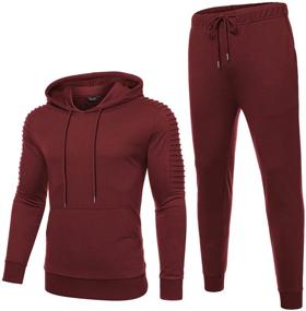 img 2 attached to COOFANDY Tracksuit Sweatsuit Jogging Athletic Men's Clothing