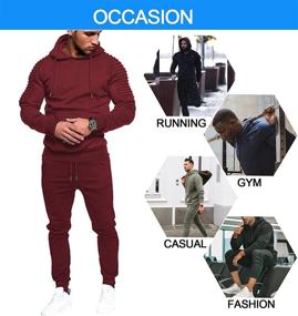 img 3 attached to COOFANDY Tracksuit Sweatsuit Jogging Athletic Men's Clothing