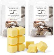 🥥 scentorini coconut vanilla wax melts - soy scented wax cubes for wax warmers, 2 x 2.5 oz logo