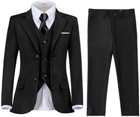 img 4 attached to 👶 Toddler Bearer Outfit: Tuxedo Suits for Boys | Clothing, Suits & Sport Coats