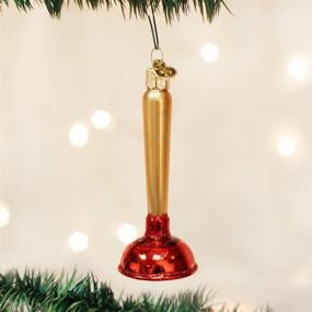 img 2 attached to Toilet Plunger Glass Blown Ornaments for Christmas Tree - Old World Christmas (32193)