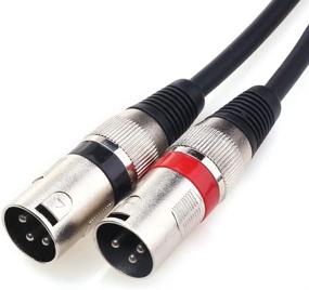img 2 attached to 🔌 DISINO 1/4 TRS to Dual XLR Male Y-Splitter Stereo Breakout Cable - 1/4 inch(6.35mm) to 2 XLR Patch Cable - 10 FT/3m: High-Quality Audio Splitting Solution