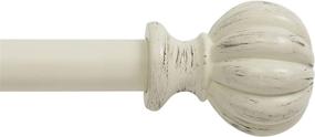 img 4 attached to 🪟 Enhance Your Windows with Kenney Rachel Standard Decorative Curtain Rod, 28-48", Antique White