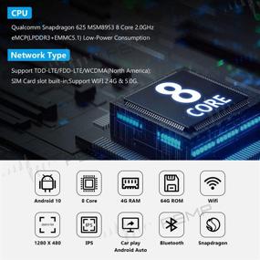 img 2 attached to 🚗 PEMP 8.8-дюймовый IPS-экран Android 10 Qualcomm 8-ядерный 4+64G Android Auto Car Play головное устройство для BMW E60 E90 ССС (2005-2010): Окончательное обновление для вашего BMW