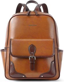 img 4 attached to BOSTANTEN Backpack Genuine Leather Fashion