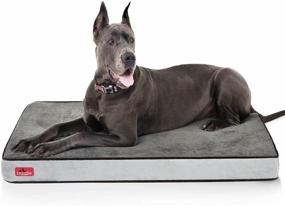 img 4 attached to 🐾 Brindle Waterproof Designer Pet Bed with Removable Machine Washable Cover - 4 Inch Orthopedic Memory Foam Bed for Joint Relief