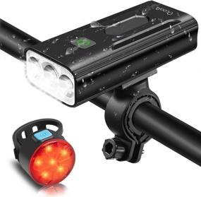 img 4 attached to 🚲 OCOOPA Bike Lights Set, Rechargeable 5200mAh Bicycle Lights - 2400 Lumens Super Bright, 5 Modes LED Bike Lights Front & Back Set - IPX5 Waterproof Headlights, Fits All Bicycles