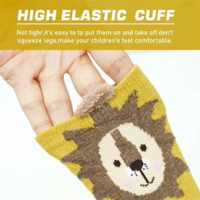 img 1 attached to 🧦 Comfortable Breathable Toddler Boys' Non-Skid Slipper Socks-Shoes