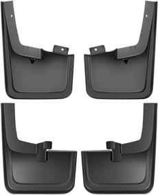 img 1 attached to 🚗 A-Premium Mud Guards Mudflaps Compatible with Fender Flares | Ford F-150 F150 2015-2018 Pickup | Front & Rear 4-PC Set
