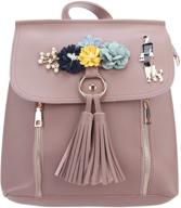 fawziya backpack shoulder bag dark pink women's handbags & wallets logo