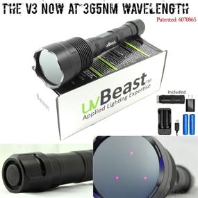 img 3 attached to 🔦 uvBeast V3 365nm Black Light UV Flashlight: High Definition Ultraviolet, Rechargeable 18650, High Power & Long Range - Professional Grade Beam for Commercial Use - USA Stock