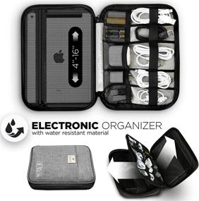 img 3 attached to Grey VASCO Travel Gadget & Cable Organizer Bag – Smart Storage Solution for Electronics