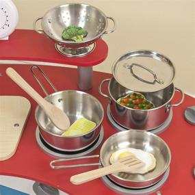 img 1 attached to 🍳 Immerse in Imaginative Play with the Melissa & Doug Stainless-Steel Pretend Kitchen