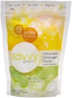 🧼 48-load ultra concentrate dishwasher detergent packs, 24oz - savvy green logo