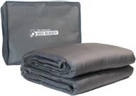 🛏️ bed buddy weighted blanket 17 lbs - full/queen/twin size heavy blanket with weighted glass beads - grey logo