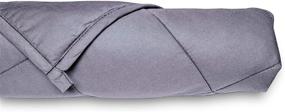 img 1 attached to 🛏️ Bed Buddy Weighted Blanket 17 lbs - Full/Queen/Twin Size Heavy Blanket with Weighted Glass Beads - Grey