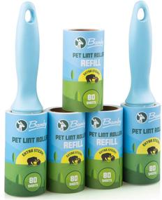 img 3 attached to 🐾 Bamby Extra Sticky Lint Rollers for Pet Hair - Dog and Cat Lint Roller with 5 Refills for 400 Sheets