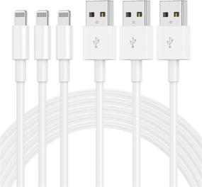 img 4 attached to 🔌 Apple MFi Certified 3-Pack 10ft iPhone Chargers - Fast Charging Lightning to USB Cable for iPhone 12/11/11Pro/X/XS/XR/8/7, iPad