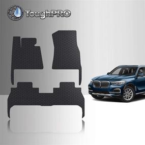 img 4 attached to TOUGHPRO Floor Mats Accessories Set for BMW X5 All Weather Heavy Duty (Front & 2nd Row) - Made in USA - Black Rubber 2019-2022