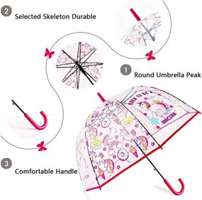 img 1 attached to MingYuHui Unicorn Umbrella Transparent Romantic