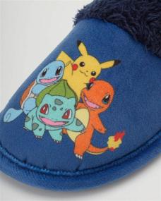 img 2 attached to 🧸 Playful Pokemon Plush Slip-Ons for Little Boys: Character Shoes