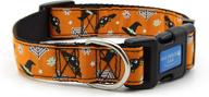 pawfectly adjustable big smile nylon dog collar: halloween/animal theme logo