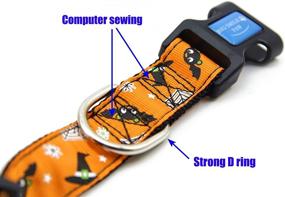 img 1 attached to Pawfectly Adjustable Big Smile Nylon Dog Collar: Halloween/Animal Theme