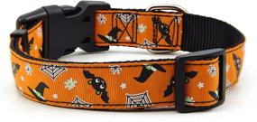 img 3 attached to Pawfectly Adjustable Big Smile Nylon Dog Collar: Halloween/Animal Theme