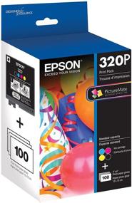 img 1 attached to 🔴 Epson T320P Magenta Ink Cartridge for Select PictureMate Printers - Standard Capacity