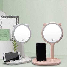img 3 attached to 💡 Enhance Your Makeup Routine with SGUTEN's Portable Lighted Table Makeup Mirror: Rechargeable, LED-Lit Vanity Desk Mirror in White
