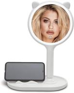 💡 enhance your makeup routine with sguten's portable lighted table makeup mirror: rechargeable, led-lit vanity desk mirror in white logo