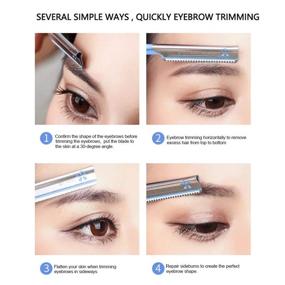 img 1 attached to 🔪 10PCS Stainless Steel Eyebrow Razor with Cover – Extra Sharp Trimmer for Men & Women