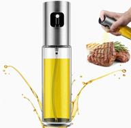 🌿 food-grade oil sprayer for cooking, olive oil spray bottle, multi-purpose mister for bbq, salads, grilling, roasting, air fryer, kitchen - clear, 1 piece logo