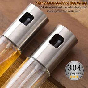 img 2 attached to 🌿 Food-Grade Oil Sprayer for Cooking, Olive Oil Spray Bottle, Multi-Purpose Mister for BBQ, Salads, Grilling, Roasting, Air Fryer, Kitchen - Clear, 1 Piece