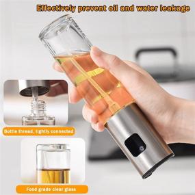 img 1 attached to 🌿 Food-Grade Oil Sprayer for Cooking, Olive Oil Spray Bottle, Multi-Purpose Mister for BBQ, Salads, Grilling, Roasting, Air Fryer, Kitchen - Clear, 1 Piece