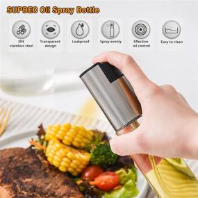 img 3 attached to 🌿 Food-Grade Oil Sprayer for Cooking, Olive Oil Spray Bottle, Multi-Purpose Mister for BBQ, Salads, Grilling, Roasting, Air Fryer, Kitchen - Clear, 1 Piece