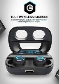 img 2 attached to 🎧 Наушники Edelin True Wireless: водонепроницаемые Bluetooth наушники с микрофоном - идеально подходят для спорта, бега, тренировок - совместимы с iPhone 11, Samsung Galaxy S20, Android, iOS